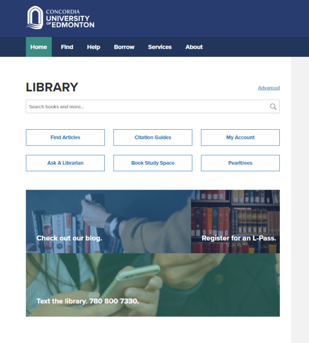 CUE Library Website